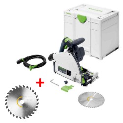 Iegremdējamais ripzāģis FESTOOL TS 60 KEBQ-Plus ar piederumu